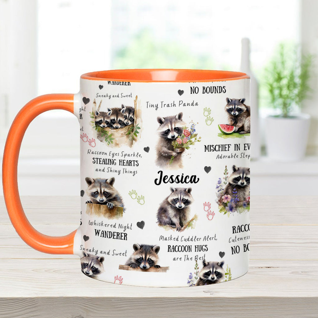 Little Bandit Paws - Personalized Raccoon Accent Mug