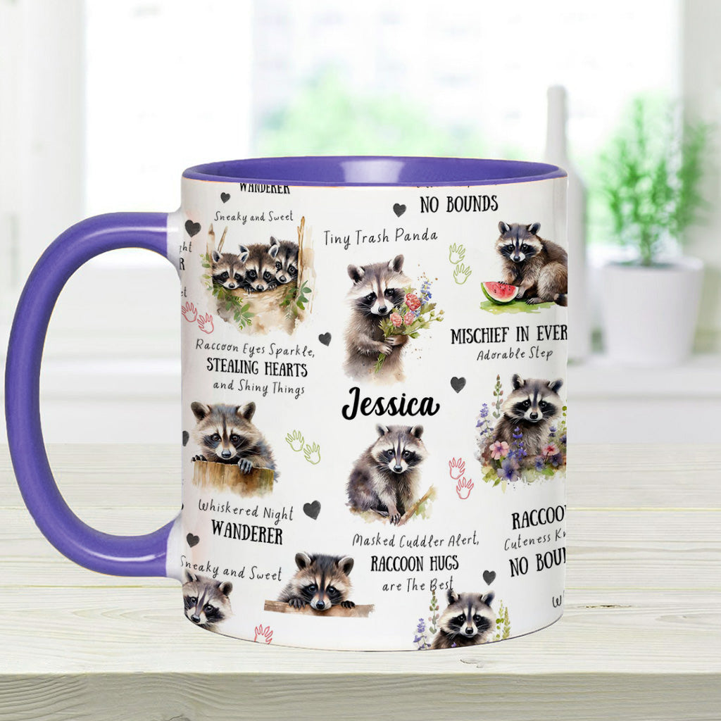 Little Bandit Paws - Personalized Raccoon Accent Mug