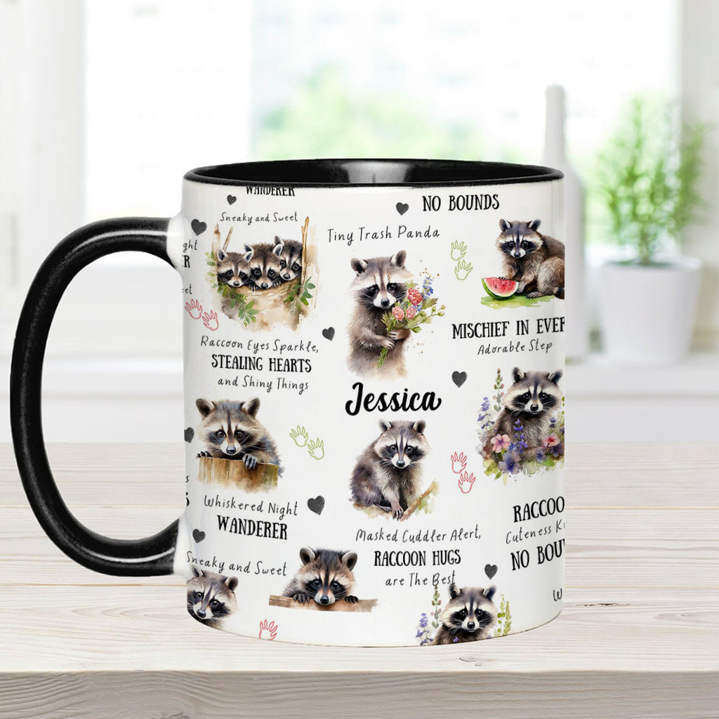 Little Bandit Paws - Personalized Raccoon Accent Mug