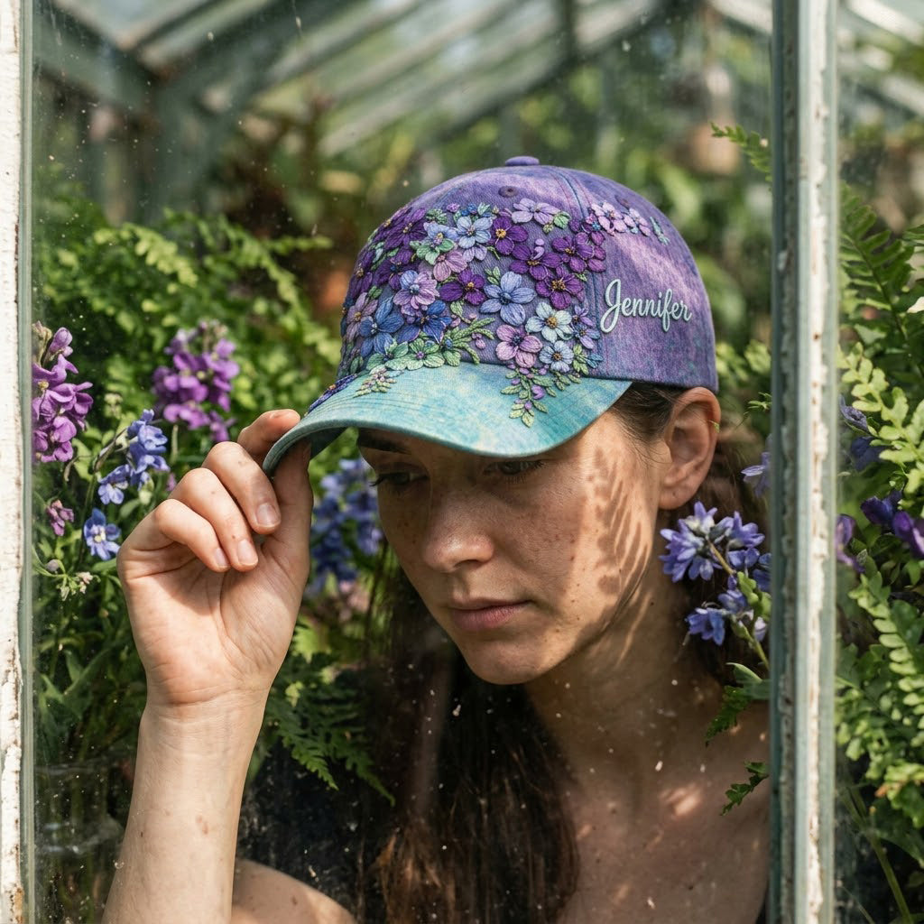 Du zählst Teal Lila Semikolon Floral - Personalisierte Suizidprävention Classic Cap