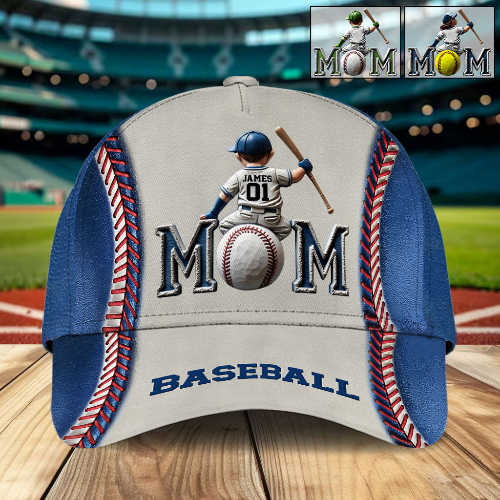 Baseball-/Softball-Mama – Personalisierte klassische Mutterkappe