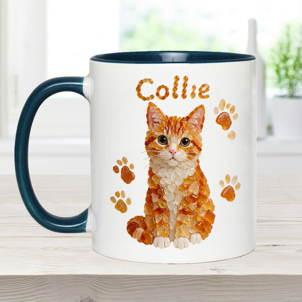 Jedes Haustierfoto zu Seeglas-Kunst - Personalisierte Katzen-Tasse & Formuntersetzer