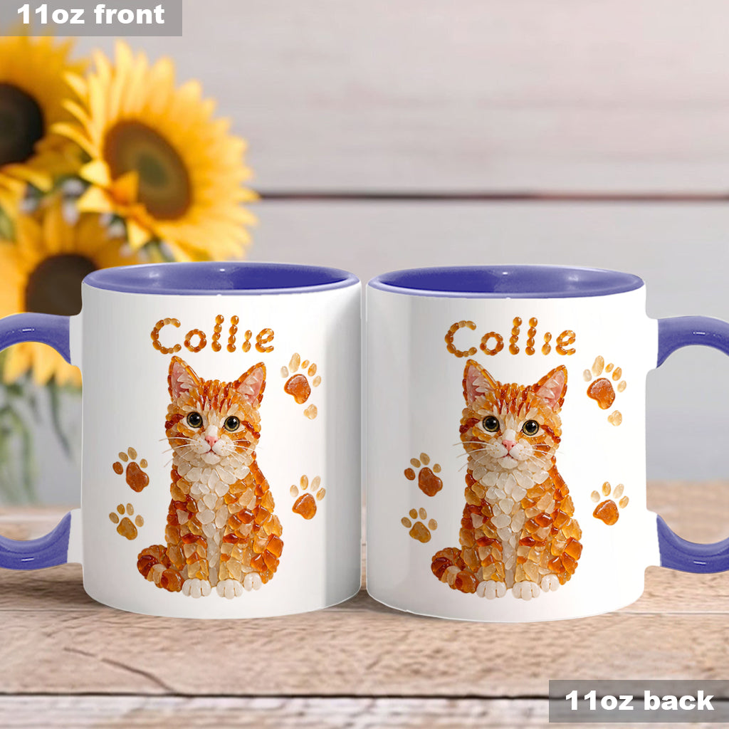 Jedes Haustierfoto zu Seeglas-Kunst - Personalisierte Katzen-Tasse & Formuntersetzer