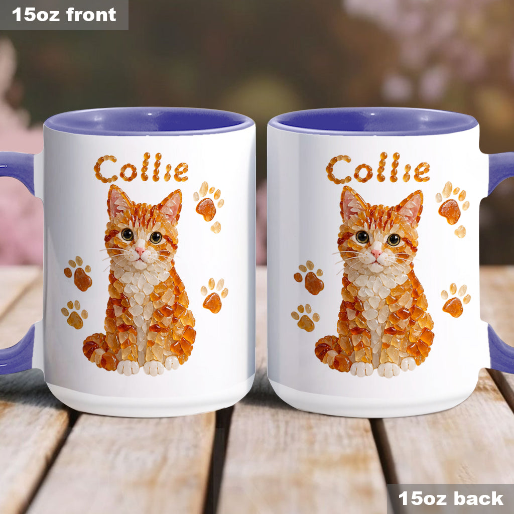 Jedes Haustierfoto zu Seeglas-Kunst - Personalisierte Katzen-Tasse & Formuntersetzer