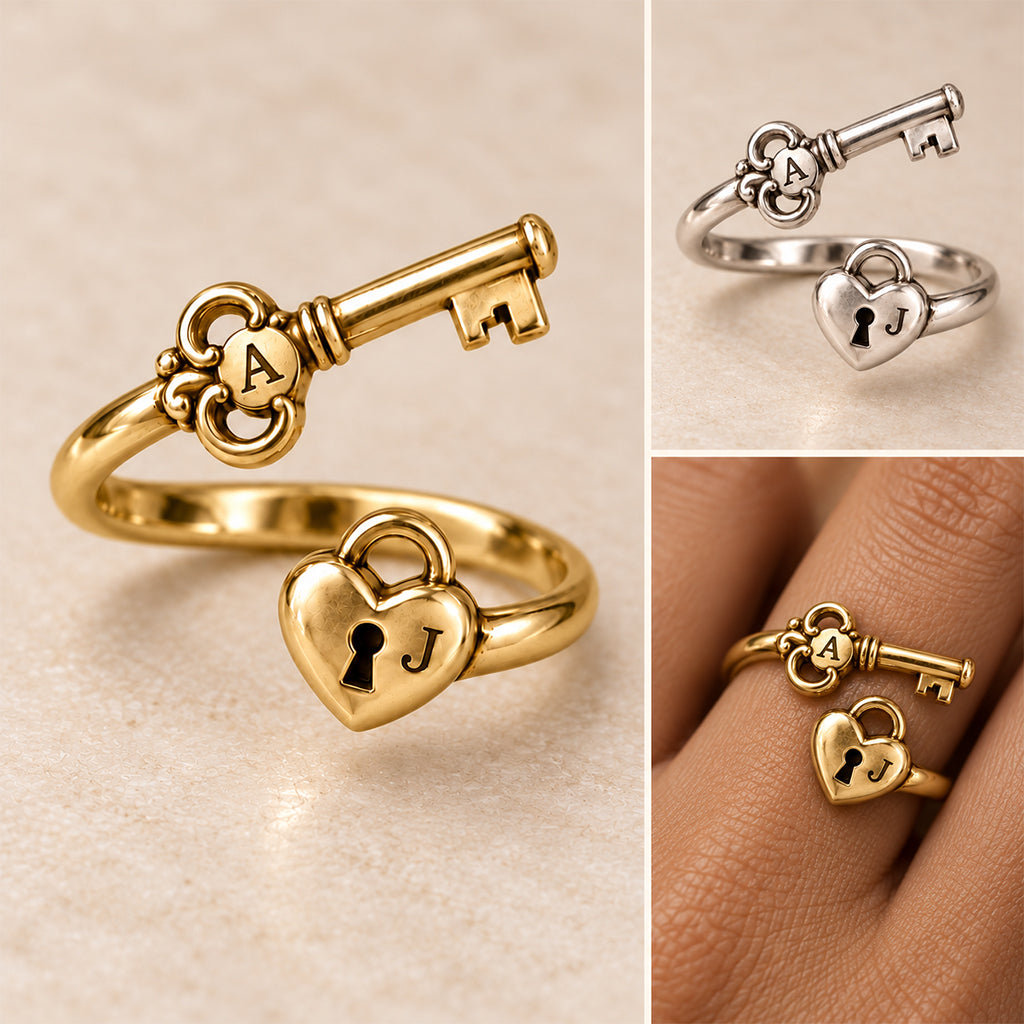 I'm Yours - Personalized Couple Adjustable Shaped Ring