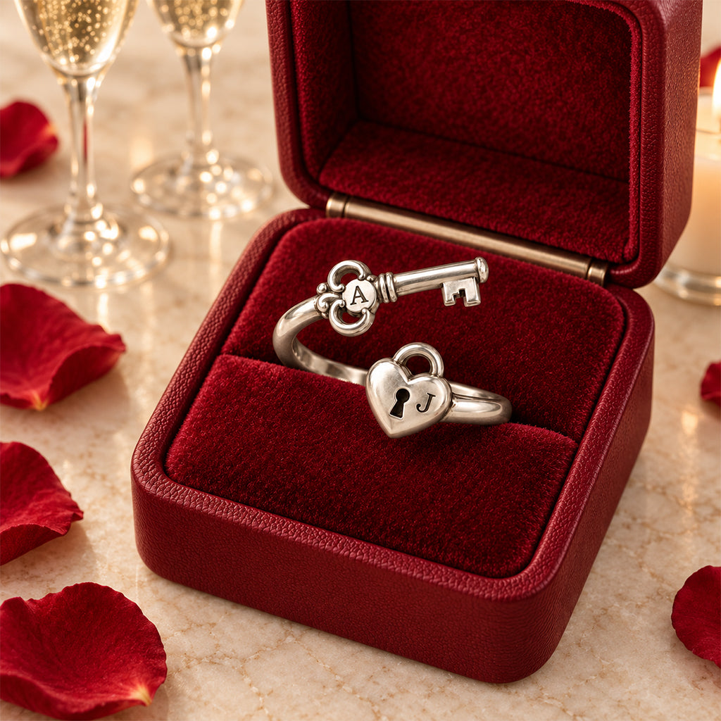 I'm Yours - Personalized Couple Adjustable Shaped Ring