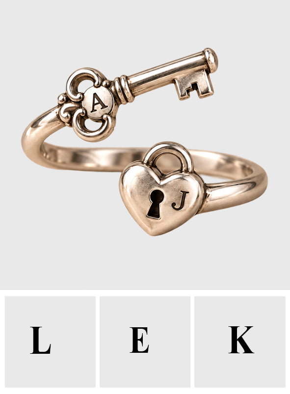 I'm Yours - Personalized Couple Adjustable Shaped Ring