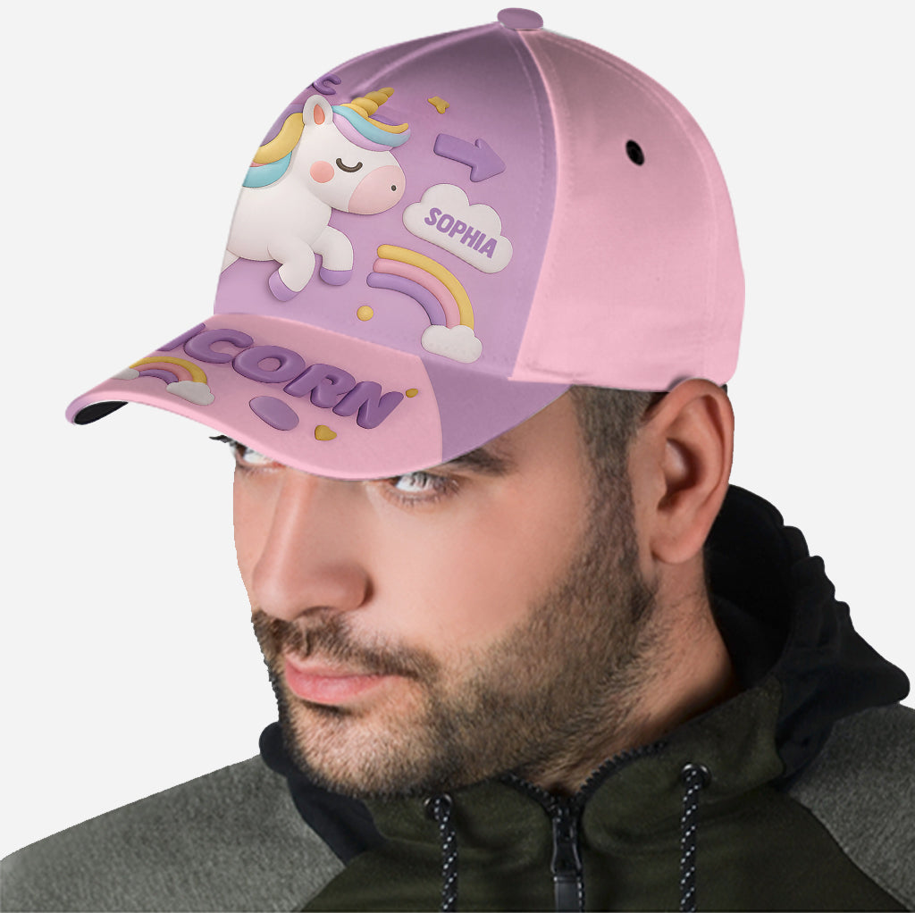 Niedliches Einhorn- oder Schildkröten-Geschenk für Kinder – personalisierte klassische Kindermütze