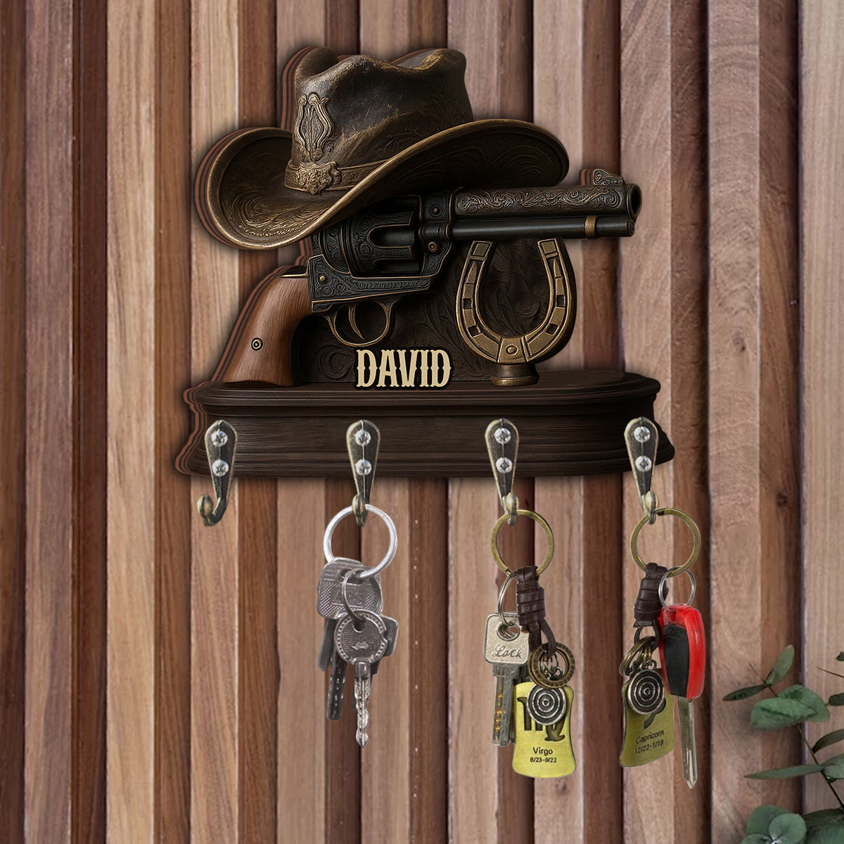 Howdy Western – Personalisierter Schlüsselhalter im Western-Stil