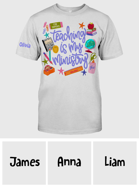 Back To School - Personalized Teacher All Over Shirt