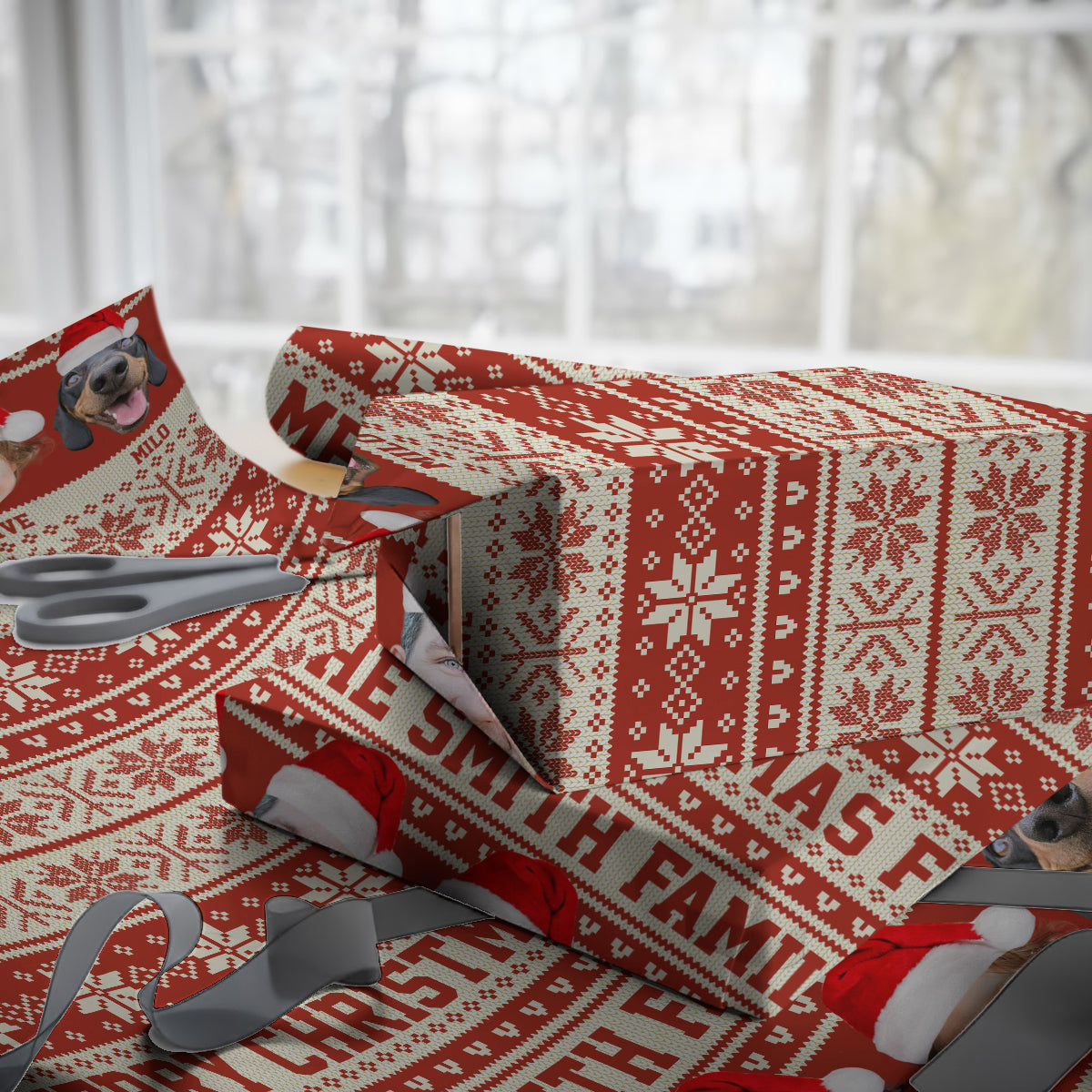 Frohe Weihnachten – Personalisierte Geschenkpapiere für die Familie