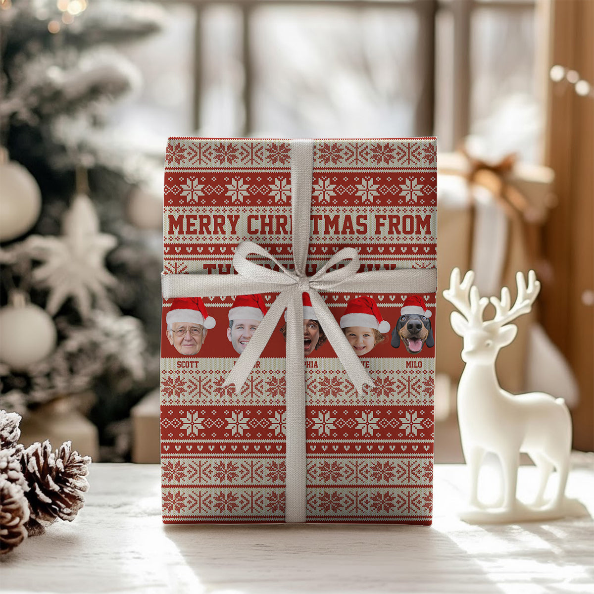 Frohe Weihnachten – Personalisierte Geschenkpapiere für die Familie