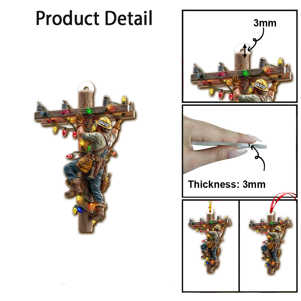 „Licht anlassen“ – Personalisierter Elektriker-Anhänger