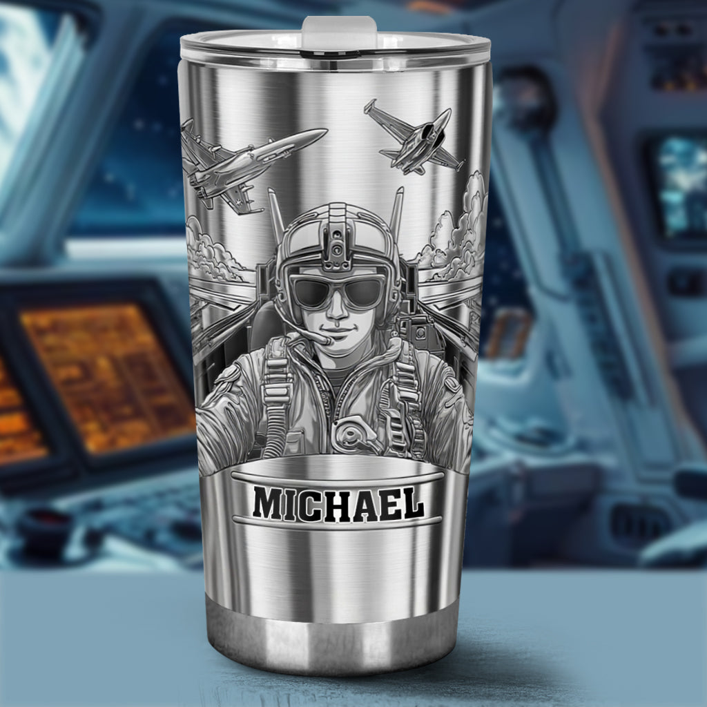 The Sky Is Not The Limit - Personalized Pilot Tumbler