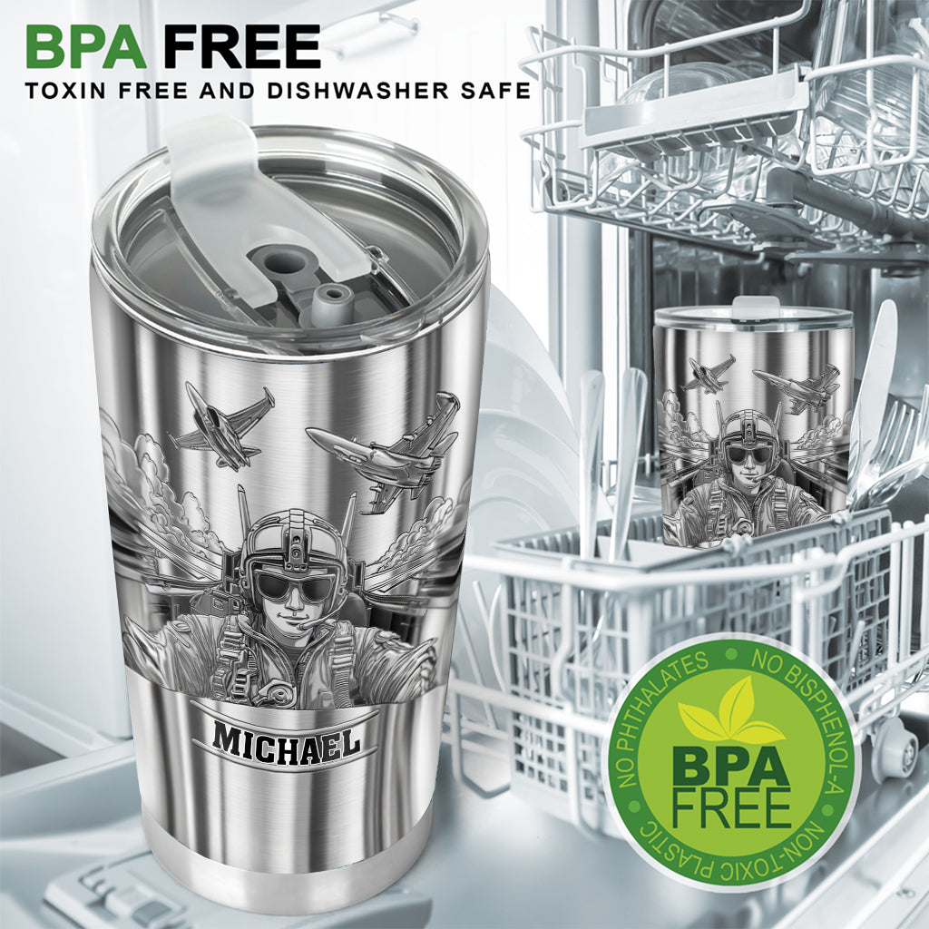 The Sky Is Not The Limit - Personalized Pilot Tumbler