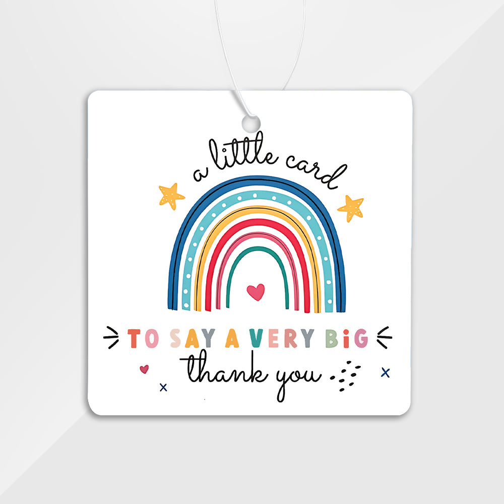 Quadratischer Kartonanhänger