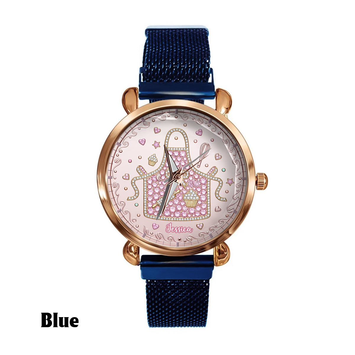 Love Baking - Personalisierte Damen-Bäcker-Handuhr 