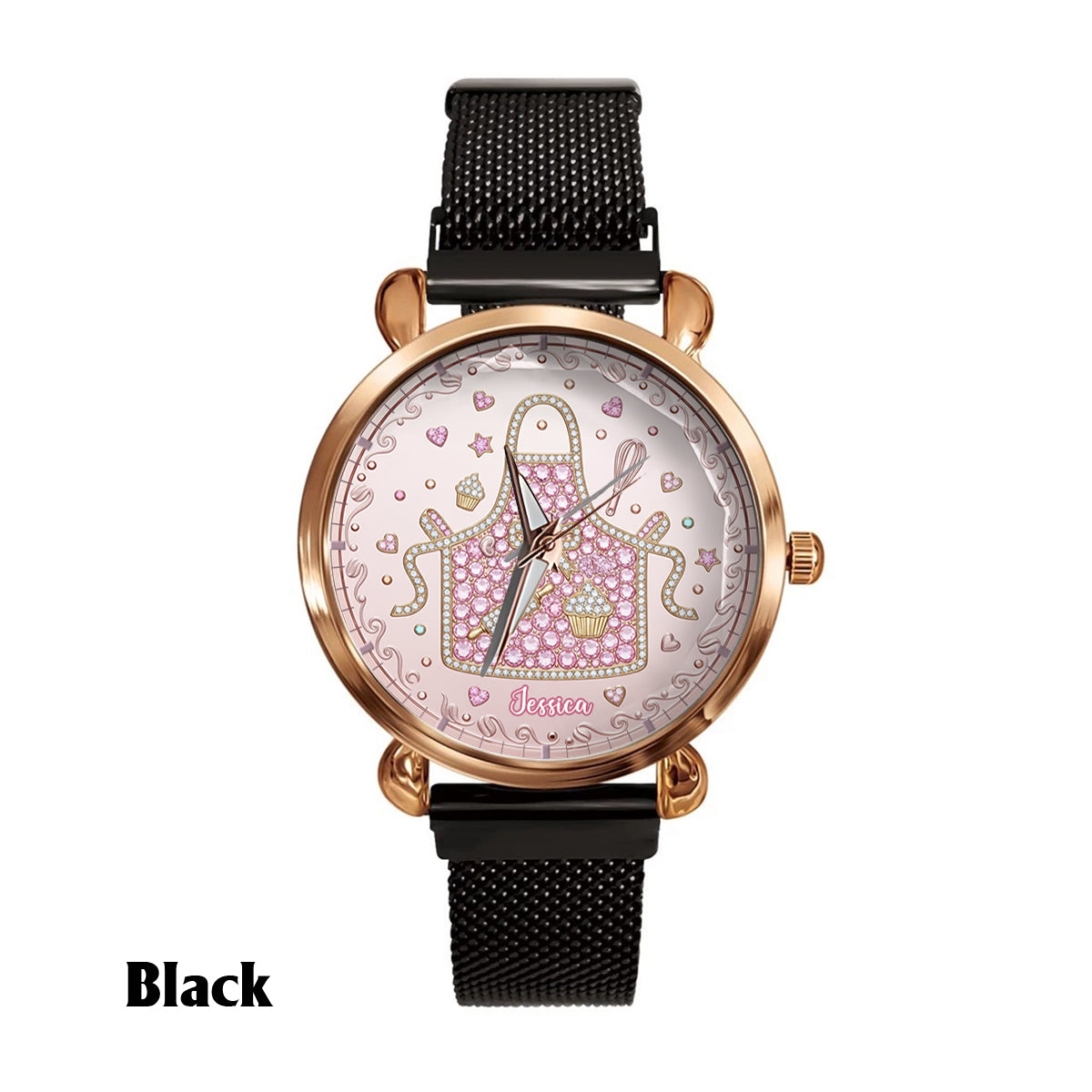 Love Baking - Personalisierte Damen-Bäcker-Handuhr 