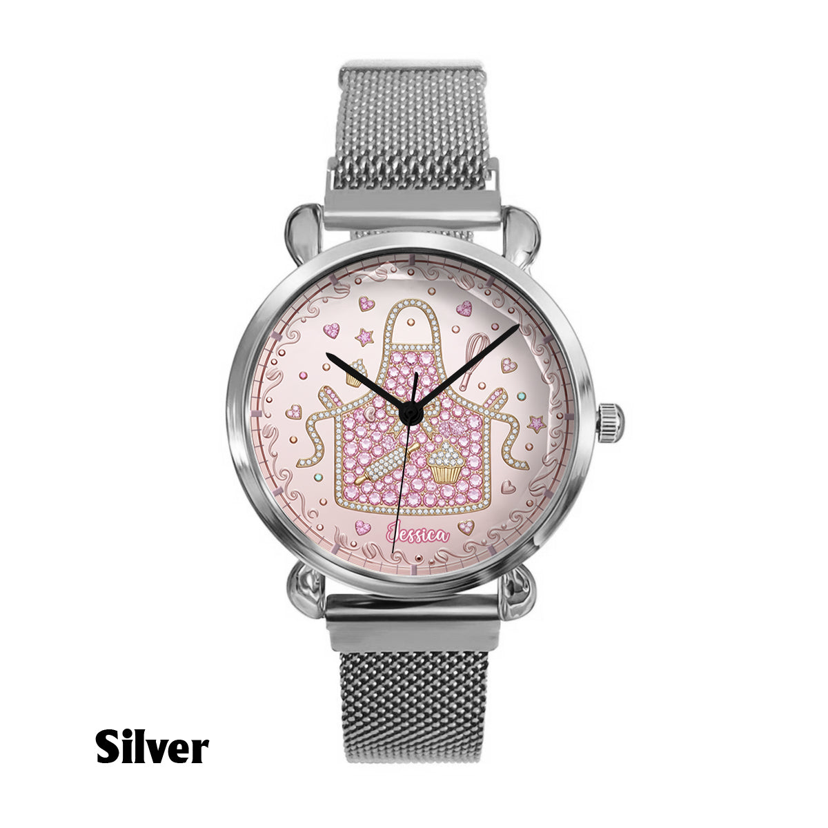 Love Baking - Personalisierte Damen-Bäcker-Handuhr 