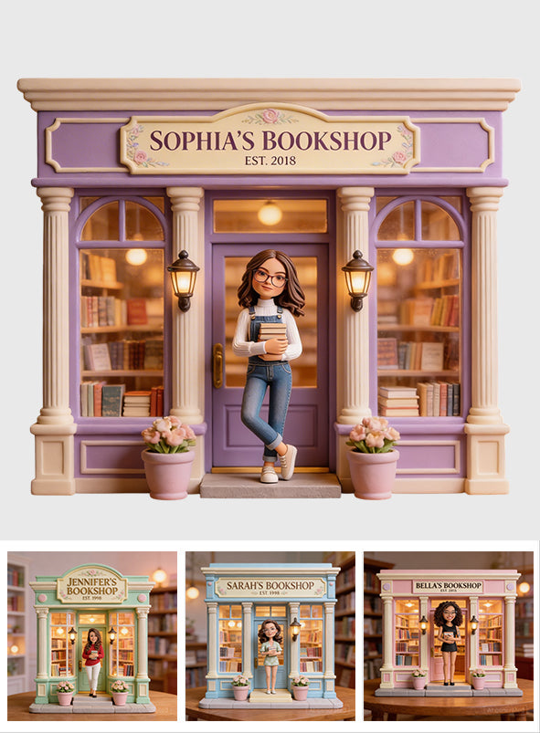 Custom Any Photo Bookshop - Personalized Book Custom Shaped Acrylic Plaque