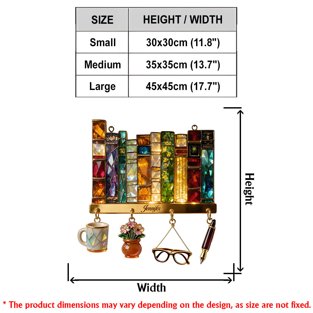 Buchliebhaber – Personalisiertes Acryl-Schild mit LED-Buchbeleuchtung