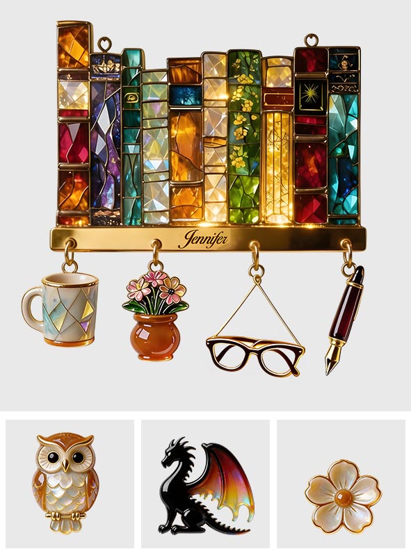 Buchliebhaber – Personalisiertes Acryl-Schild mit LED-Buchbeleuchtung