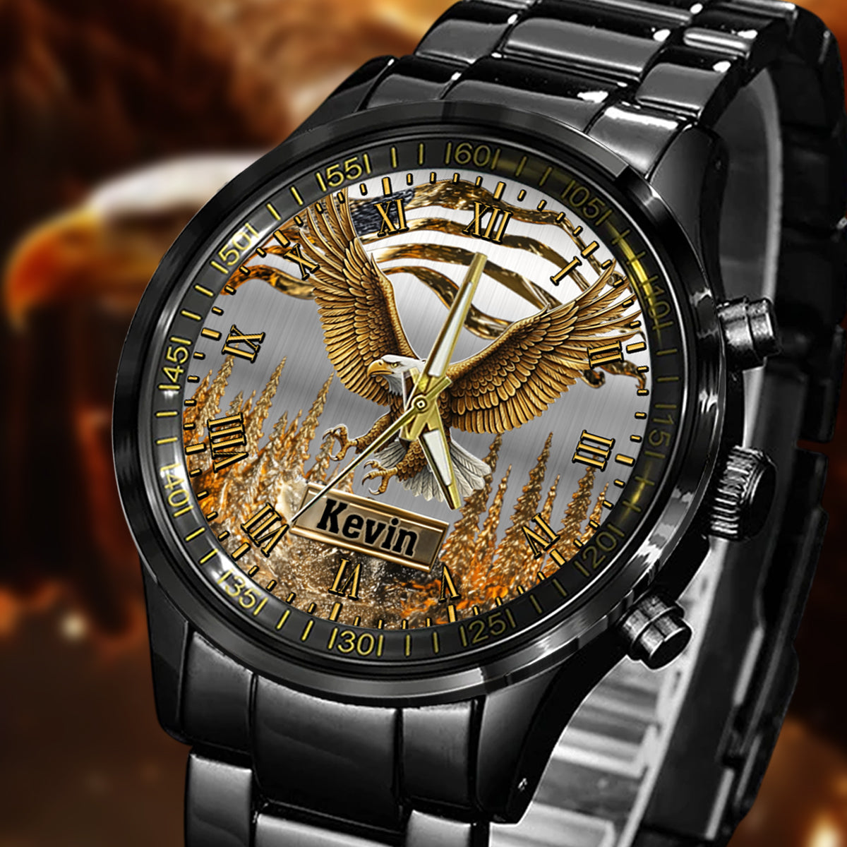 Strong Eagle - Personalized Bald Eagle Hand Watch
