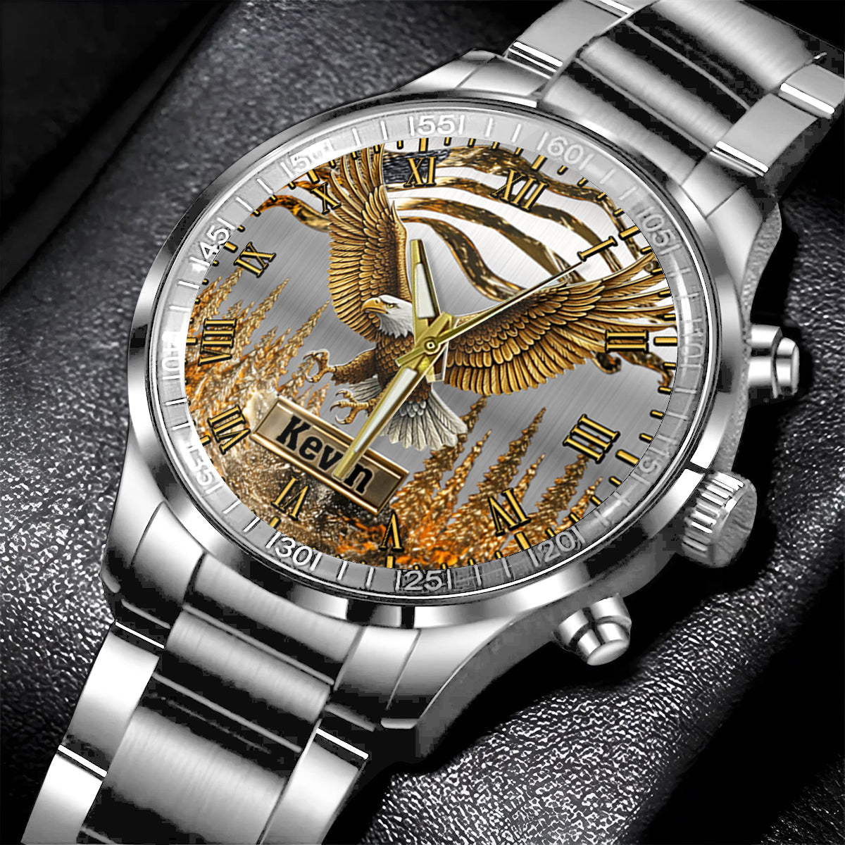 Strong Eagle - Personalized Bald Eagle Hand Watch
