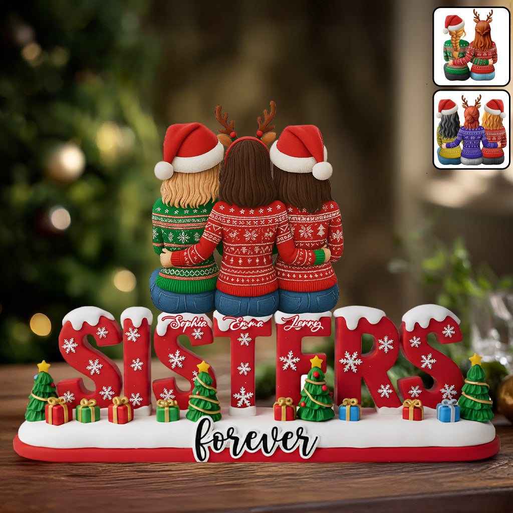 Schwestern für immer – Personalisierte Acrylplakette in individueller Form für Schwestern