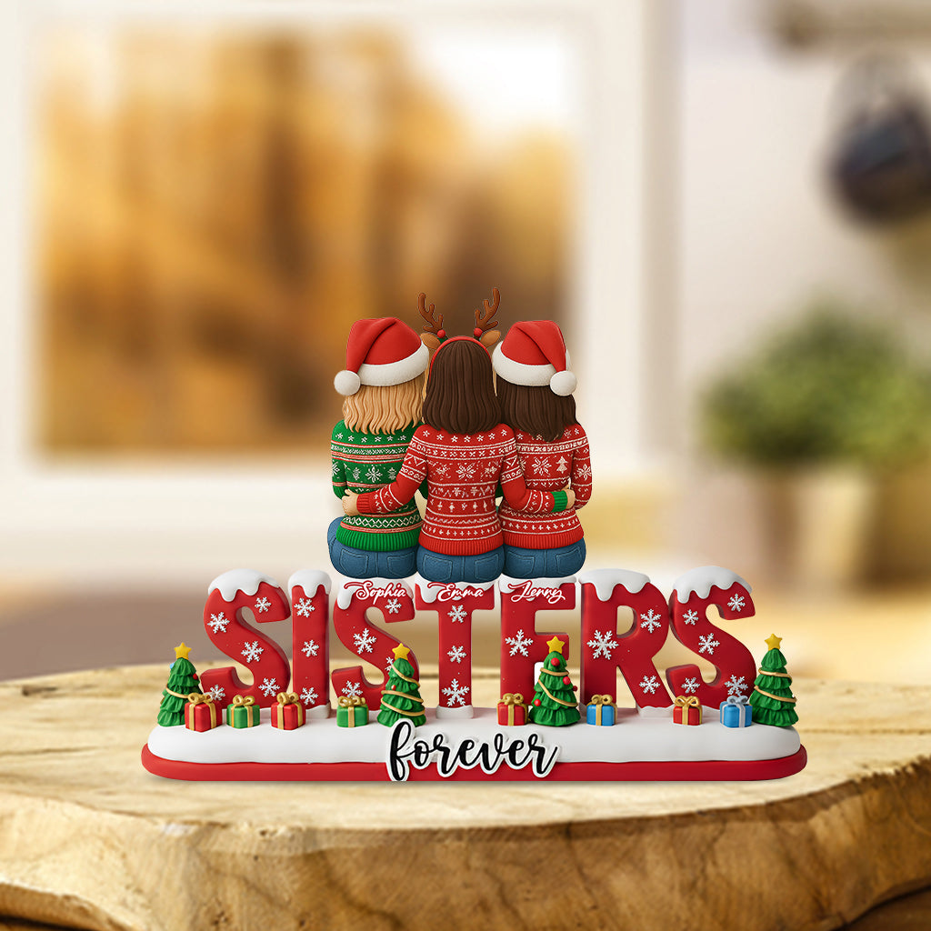 Schwestern für immer – Personalisierte Acrylplakette in individueller Form für Schwestern