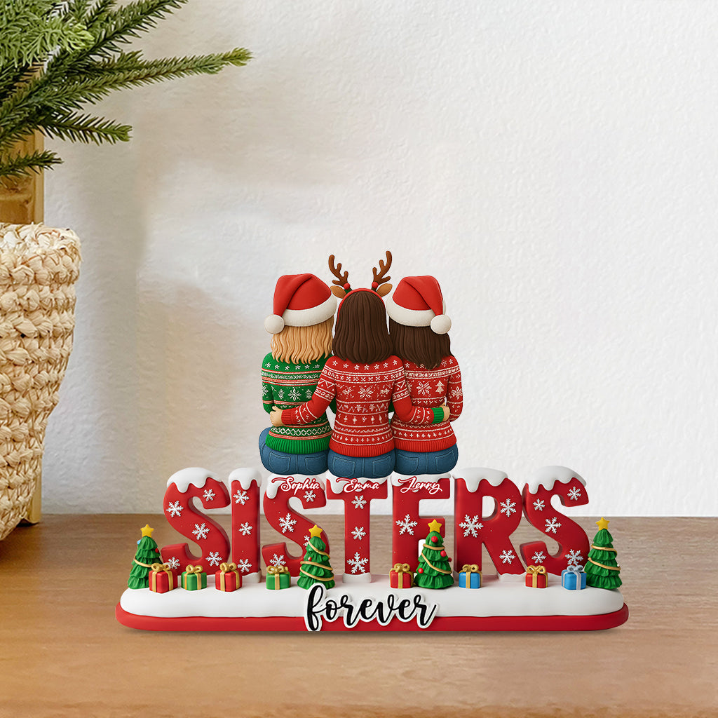 Schwestern für immer – Personalisierte Acrylplakette in individueller Form für Schwestern