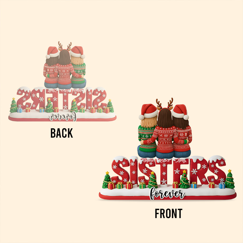 Schwestern für immer – Personalisierte Acrylplakette in individueller Form für Schwestern