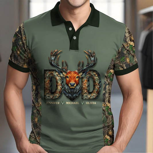 Hunting Dad - Personalized Hunting Polo Shirt