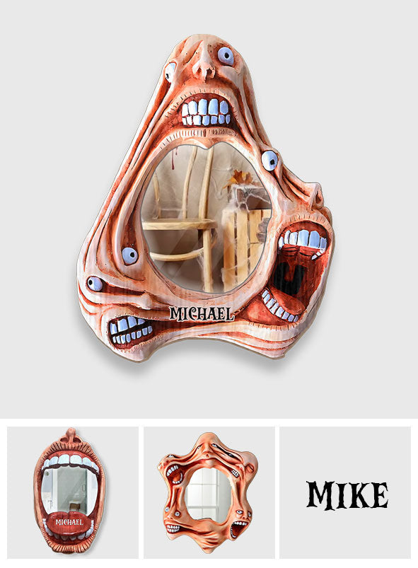 Gruselige Gesichter – Personalisierter Halloween-Wandspiegel