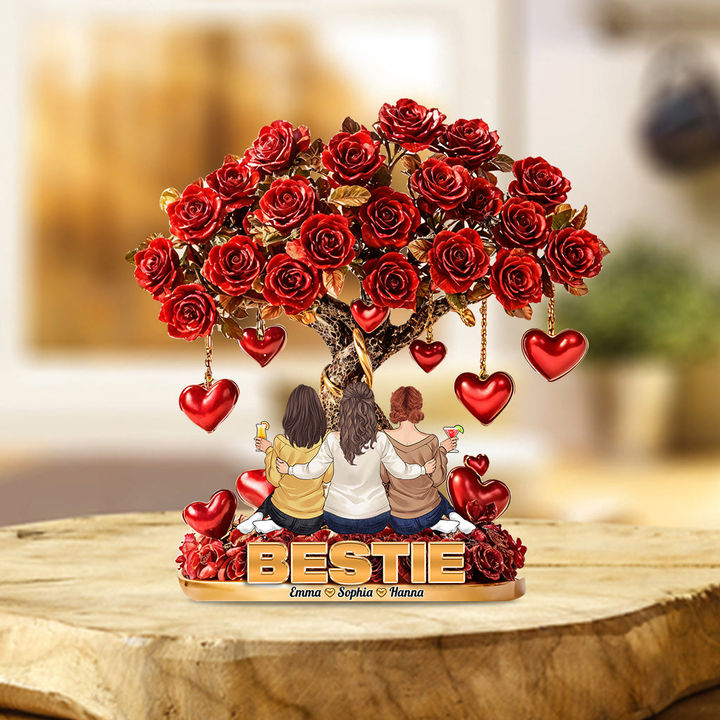 Beste Freundinnen für immer – Personalisierte Acrylplakette in individueller Form