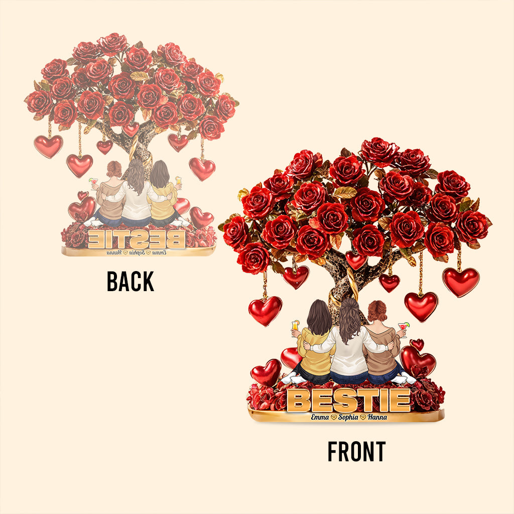 Beste Freundinnen für immer – Personalisierte Acrylplakette in individueller Form