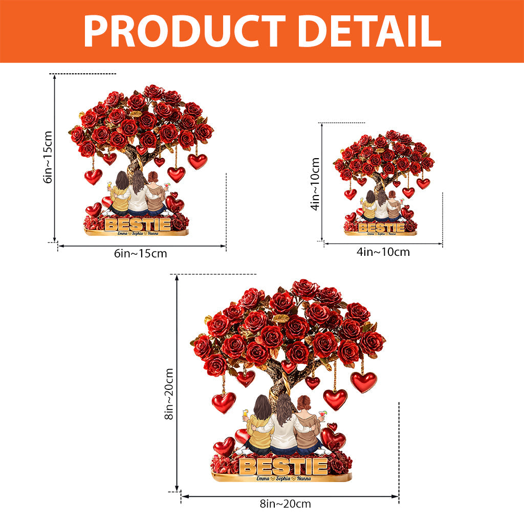 Beste Freundinnen für immer – Personalisierte Acrylplakette in individueller Form