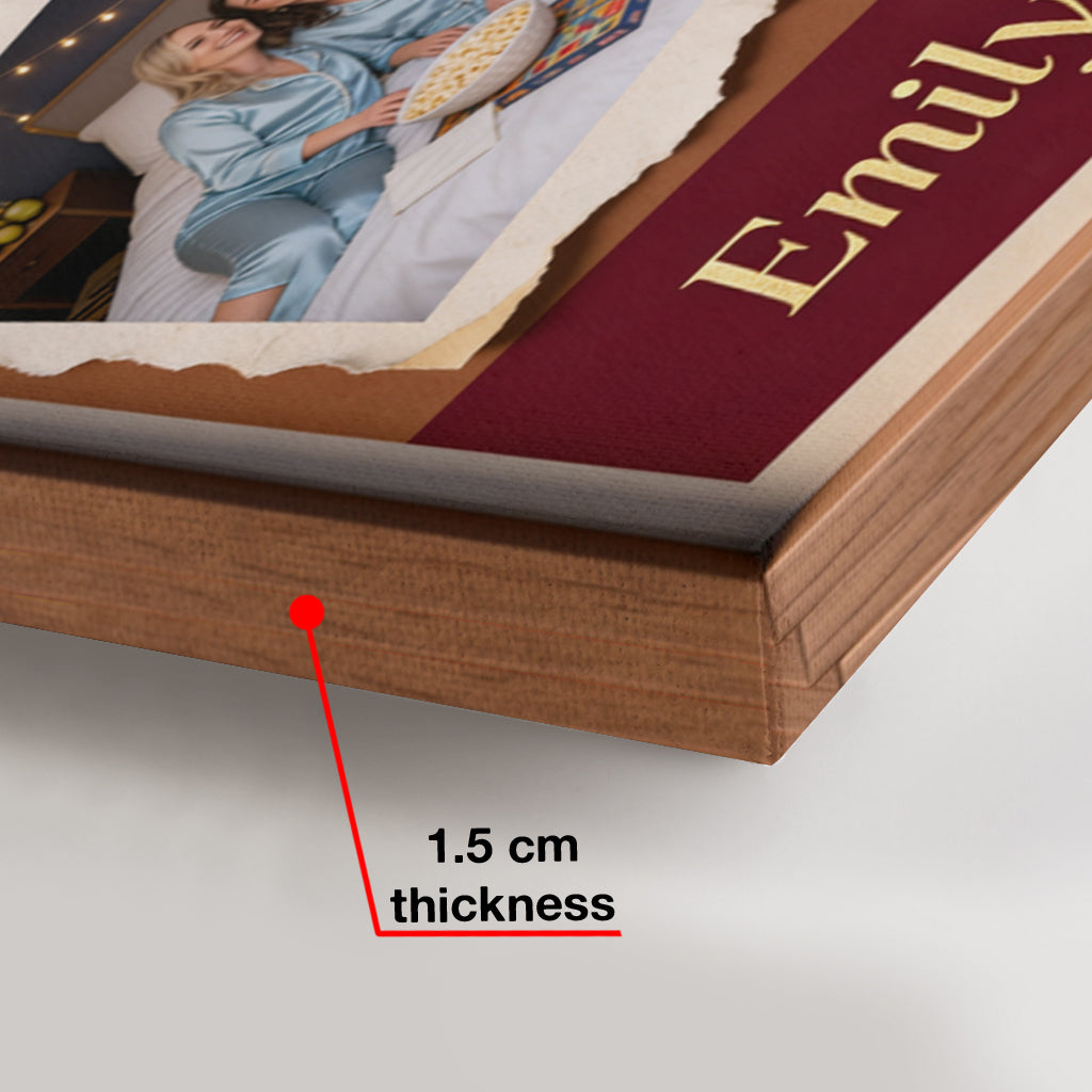 Jedes Foto Bestie für immer - Personalisierte Bestie-Leinwand und Poster