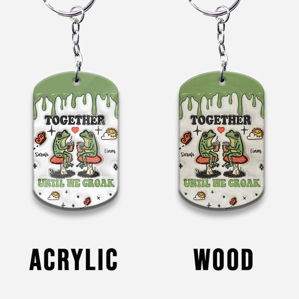 Together Until We Croak - Personalized Frog Keychain