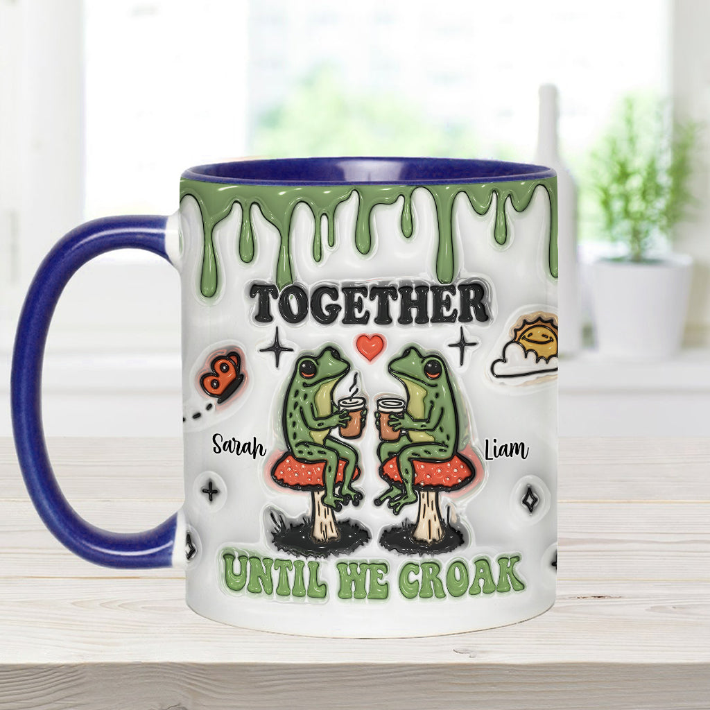 Together Until We Croak - Personalized Frog Accent Mug