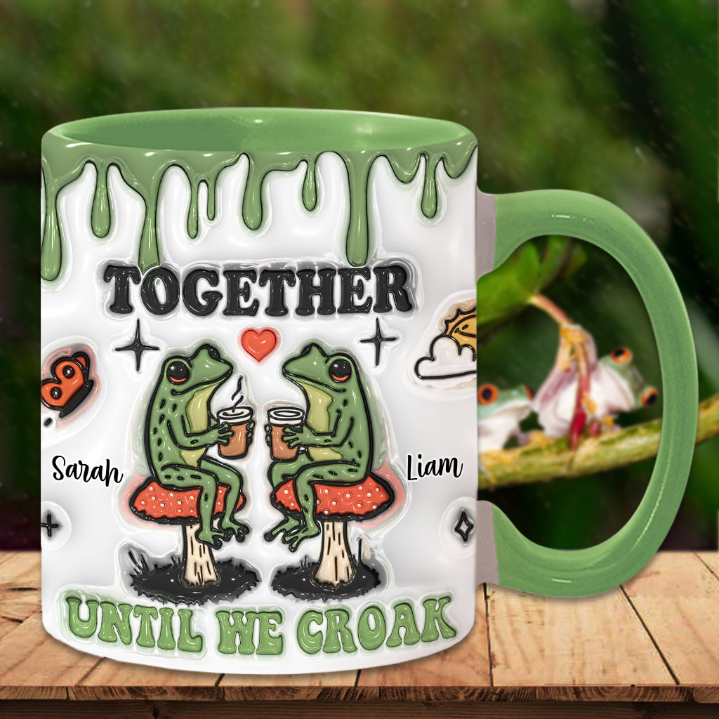 Together Until We Croak - Personalized Frog Accent Mug