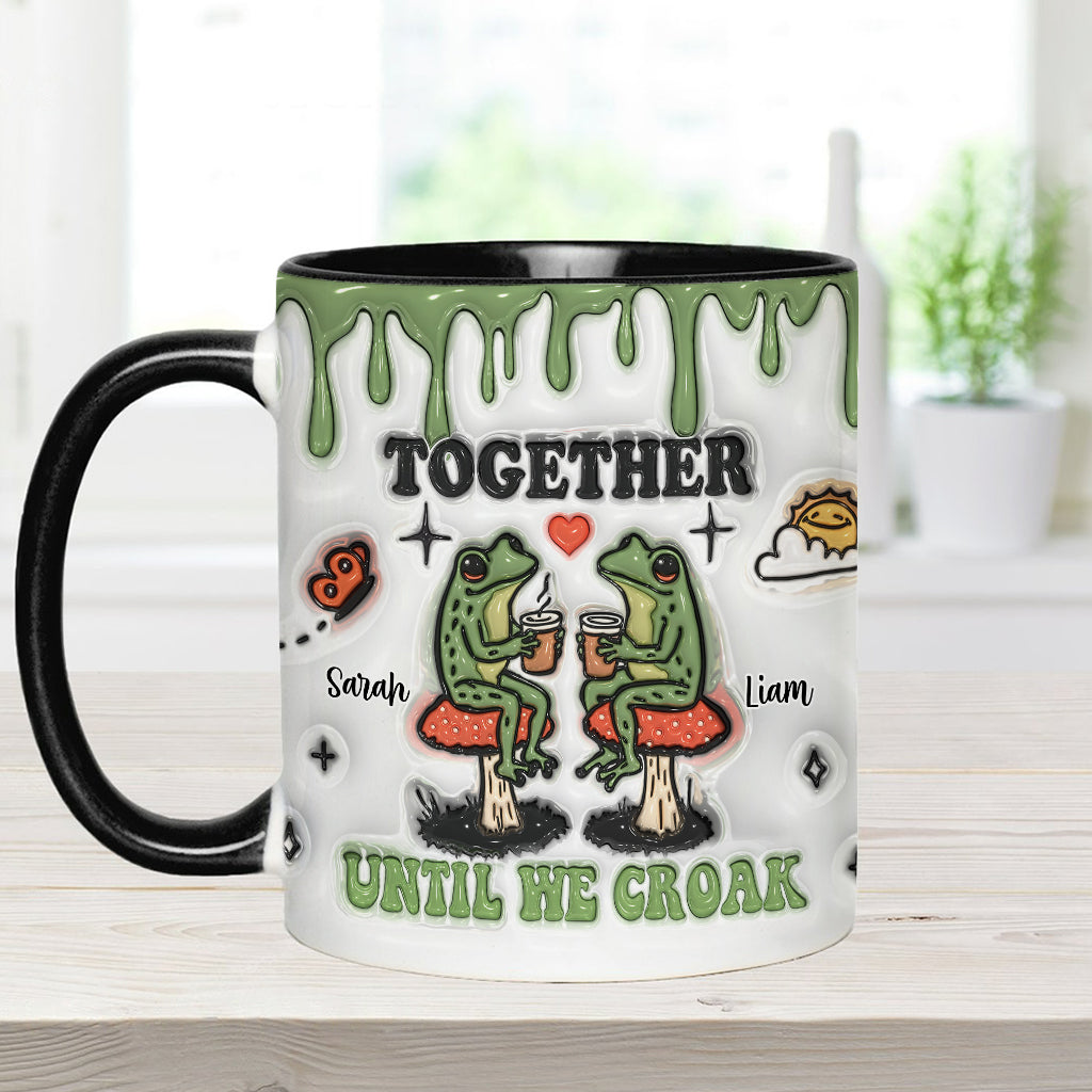 Together Until We Croak - Personalized Frog Accent Mug
