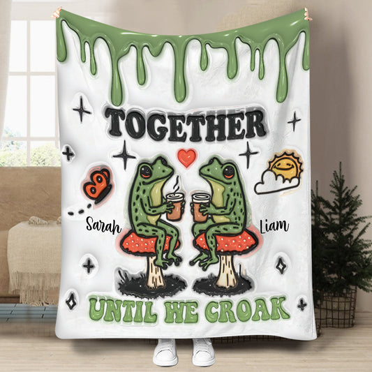 Together Until We Croak - Personalized Frog Blanket