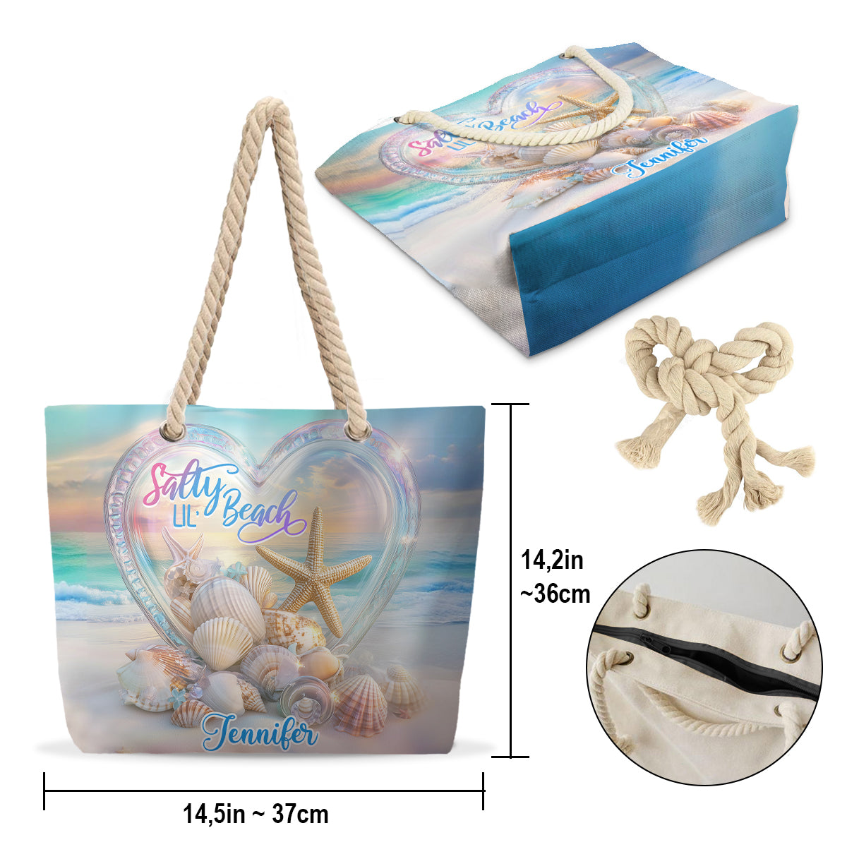 Salty Lil Beach – Personalisierte Strandtasche für Meeresliebhaber