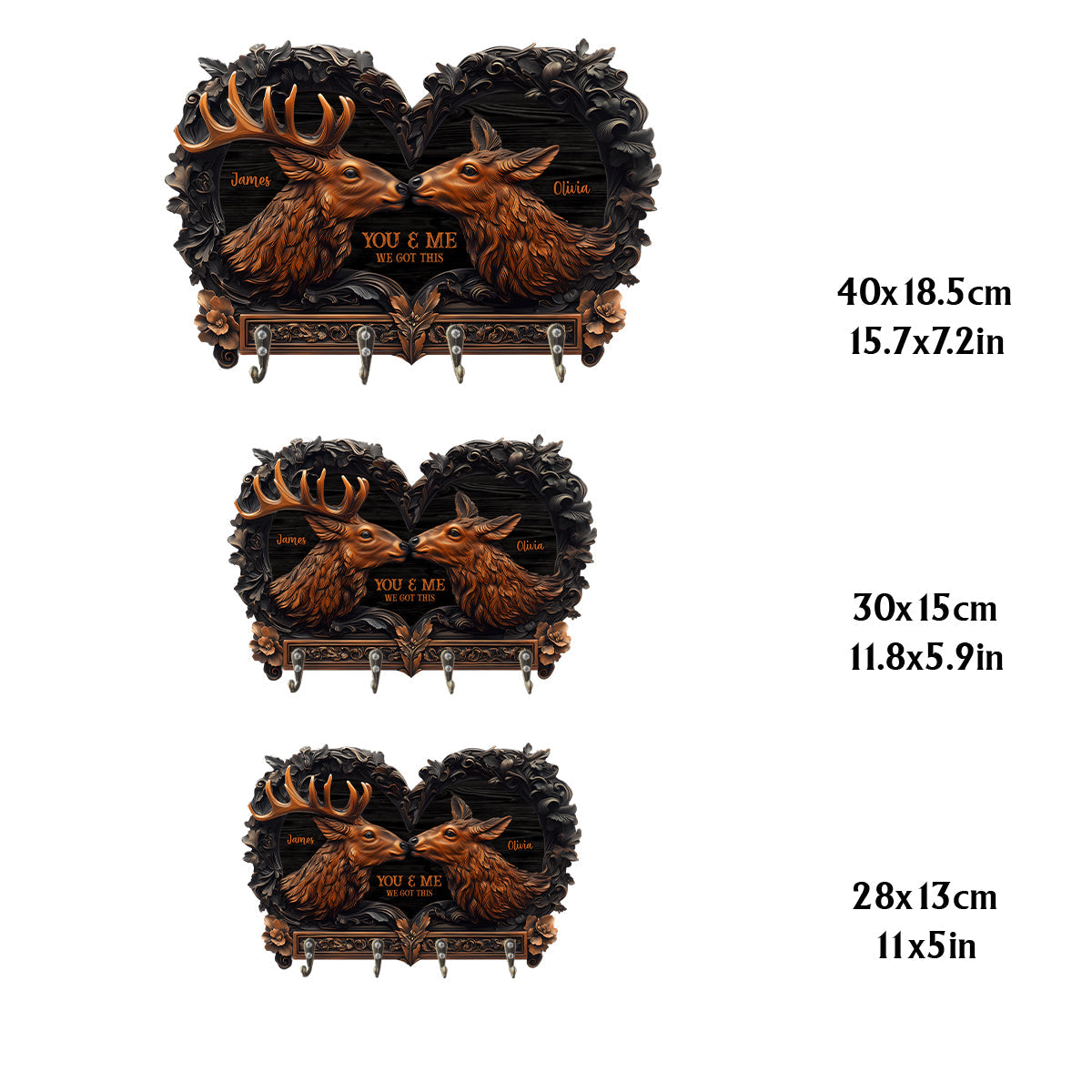 Du & Ich – Personalisierter, individuell geformter Schlüsselhalter für die Jagd