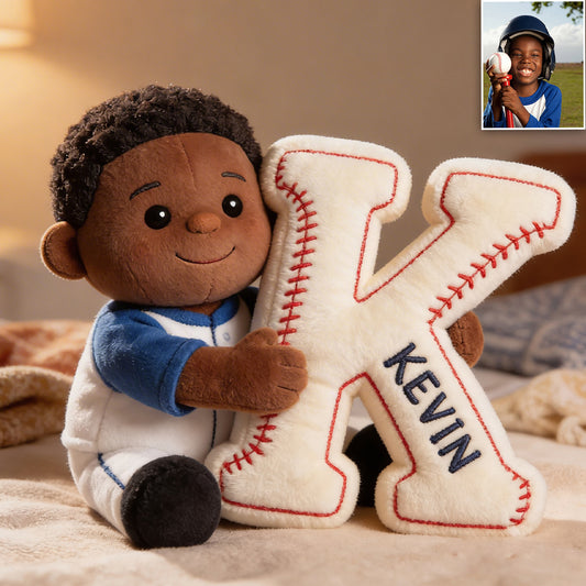 Personalisierbares Kissen aus Foto - Premium Baseball Kunstfellkissen