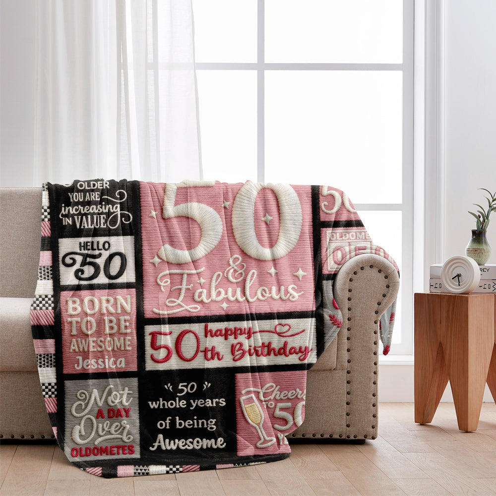 Geburtstagsgeschenk – personalisierte Geburtstagsdecke