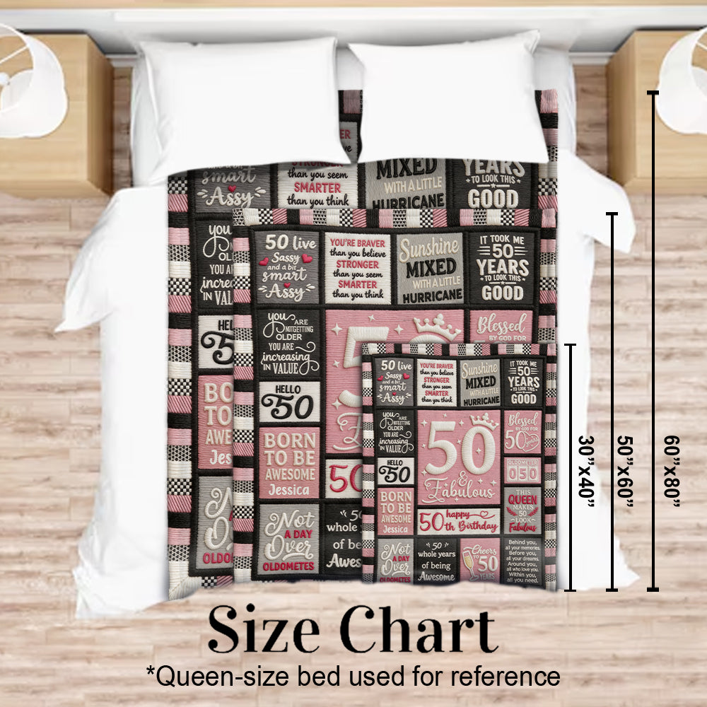 Geburtstagsgeschenk – personalisierte Geburtstagsdecke