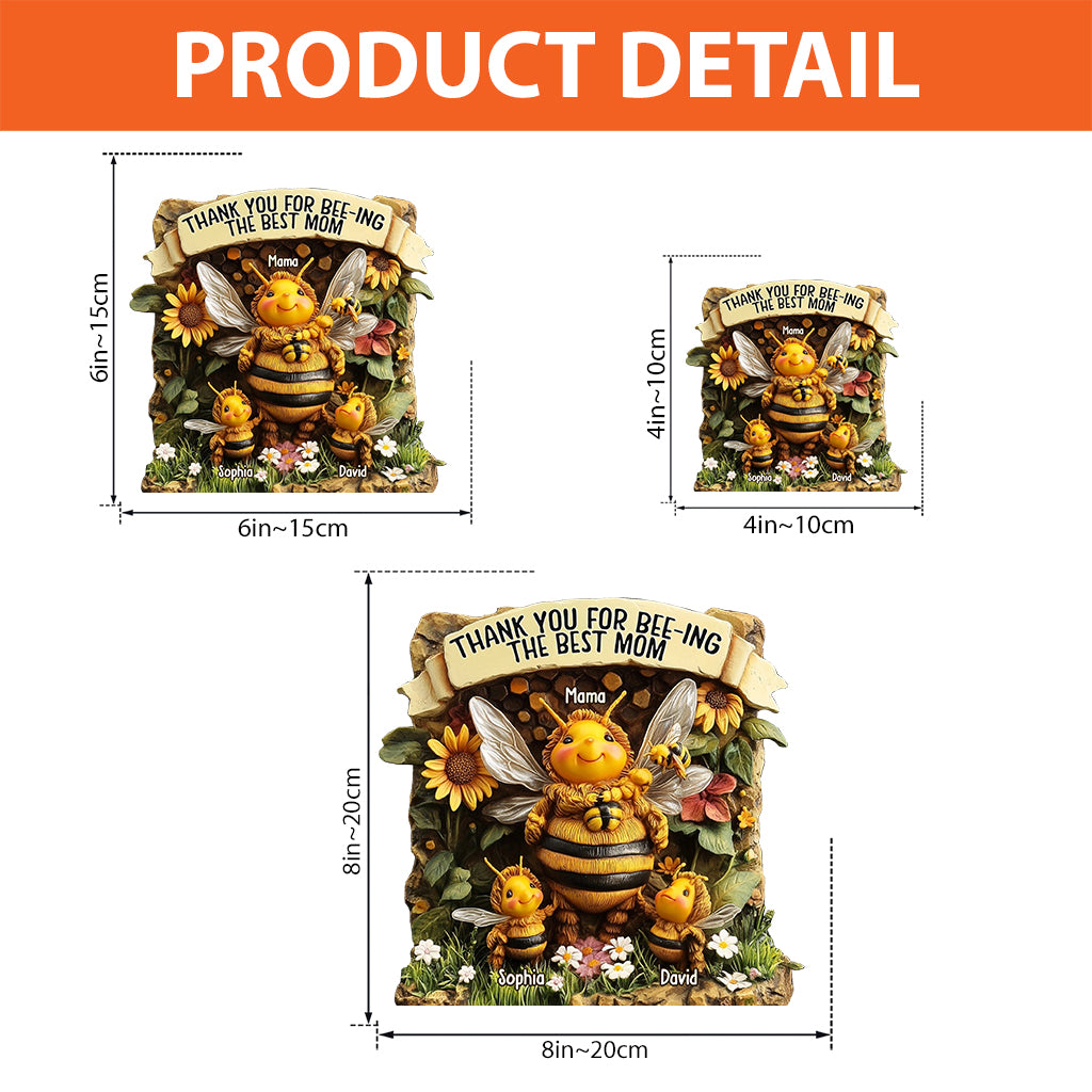 Danke, dass du die beste Mama bist – personalisierte Acrylplakette in individueller Form für Mutter