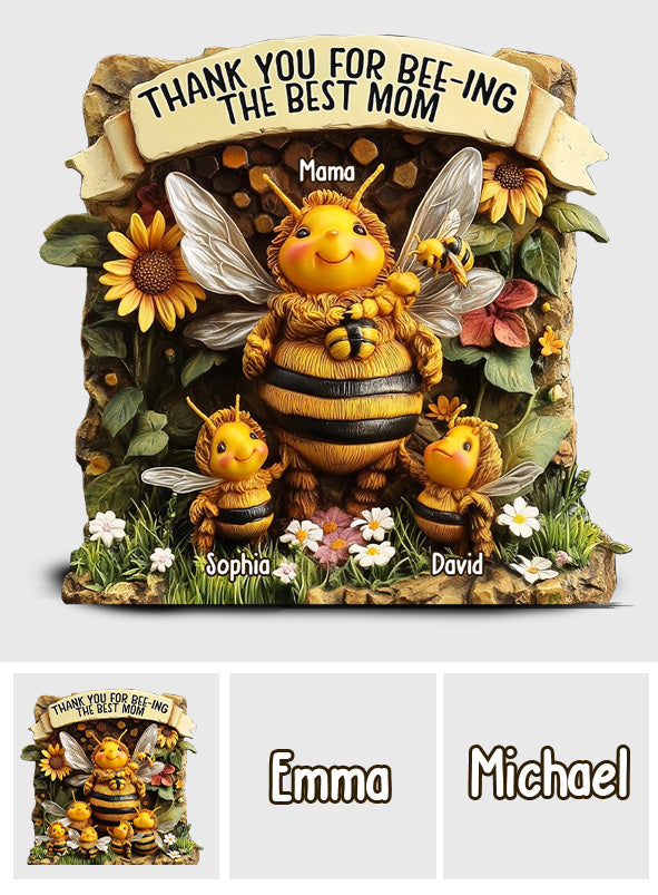 Danke, dass du die beste Mama bist – personalisierte Acrylplakette in individueller Form für Mutter